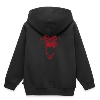 gorilla - Kinder Premium hoodie biologisch - zwart - Achter - AI Model Kid Male (0cm)