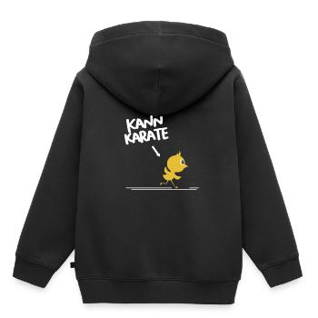 Kann Karate Lustiges Kücken Süß Auffallen Geschenk - Kinder Premium Organic Hoodie - Schwarz - Hinten - AI Model Kid Male (0cm)