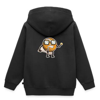 Balle de tennis - Sweat Premium à capuche enfant bio - noir - Dos - AI Model Kid Male (0cm)