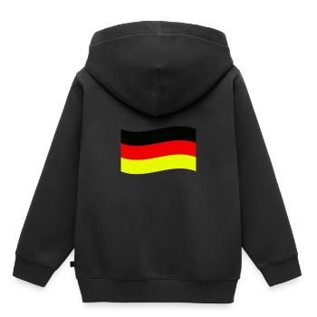 (drapeau allemand) - Sweat Premium à capuche enfant bio - noir - Dos - AI Model Kid Male (0cm)