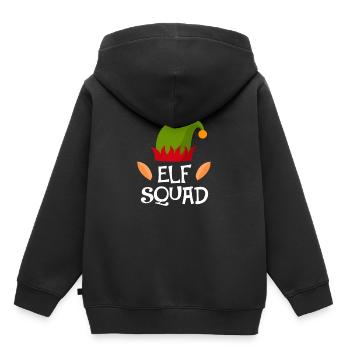 onze squad Noël advent onze elfe fee cadeau - Sweat Premium à capuche enfant bio - noir - Dos - AI Model Kid Male (0cm)