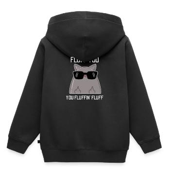 Fluff You - Sweat Premium à capuche enfant bio - noir - Dos - AI Model Kid Male (0cm)