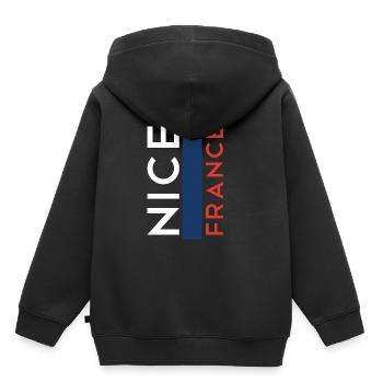 Nizza Frankreich Nice France - Kinder Premium Organic Hoodie - Schwarz - Hinten - AI Model Kid Male (0cm)