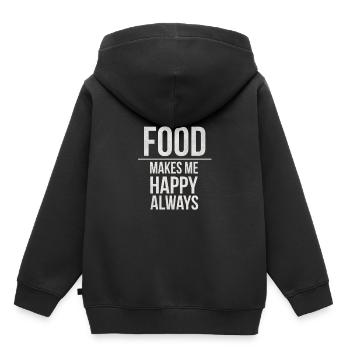 Eat - Kids Premium Organic Hoodie - black - Back - AI Model Kid Male (0cm)