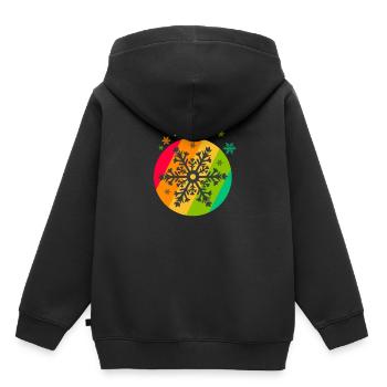 hiver - Sweat Premium à capuche enfant bio - noir - Dos - AI Model Kid Male (0cm)