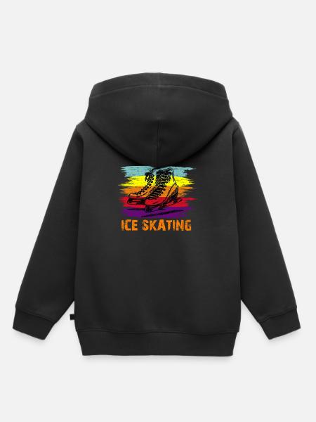 Massot Eislaufen Wurf - Kinder Premium Organic Hoodie - Schwarz