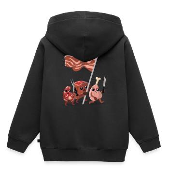 Révolution de la viande - Sweat Premium à capuche enfant bio - noir - Dos - AI Model Kid Male (0cm)