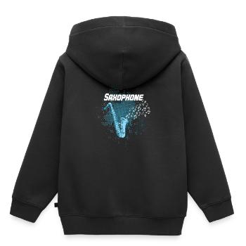 Saxophonist Saxophonist - Kinder Premium Organic Hoodie - Schwarz - Hinten - AI Model Kid Male (0cm)
