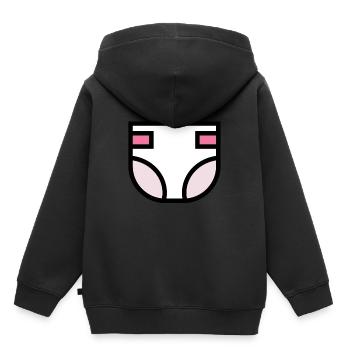 Windel Sehr süße Geschenkidee - Kinder Premium Organic Hoodie - Schwarz - Hinten - AI Model Kid Male (0cm)