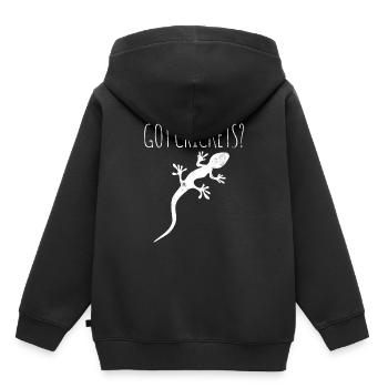 Echse Gecko Besitzer - Kinder Premium Organic Hoodie - Schwarz - Hinten - AI Model Kid Male (0cm)