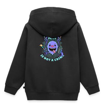 Sprayer Graffiti Kunst ist kein Verbrechen - Kinder Premium Organic Hoodie - Schwarz - Hinten - AI Model Kid Male (0cm)
