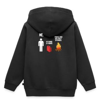 Black humor cynicism sarcasm gift - Kids Premium Organic Hoodie - black - Back - AI Model Kid Male (0cm)