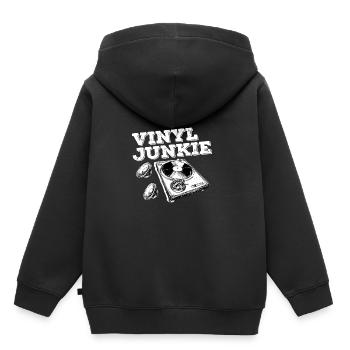 Vinyl Schallplatten - Kinder Premium Organic Hoodie - Schwarz - Hinten - AI Model Kid Male (0cm)
