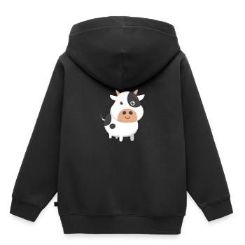 Entzückende Kuh-niedliche Baby-Kalb-Kuh-Liebhaber - Kinder Premium Organic Hoodie - Schwarz - Hinten - AI Model Kid Male (0cm)