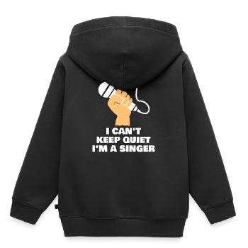Je suis un chanteur, un chanteur - Sweat Premium à capuche enfant bio - noir - Dos - AI Model Kid Male (0cm)