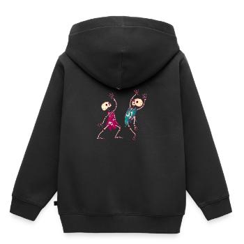 volleyball - Kids Premium Organic Hoodie - black - Back - AI Model Kid Male (0cm)