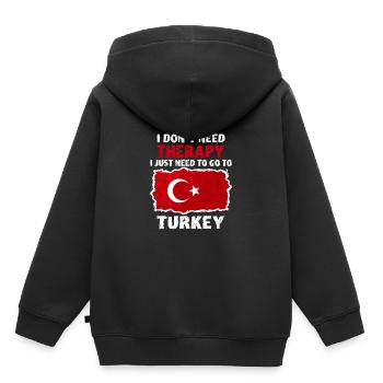 Türkei - Kinder Premium Organic Hoodie - Schwarz - Hinten - AI Model Kid Male (0cm)