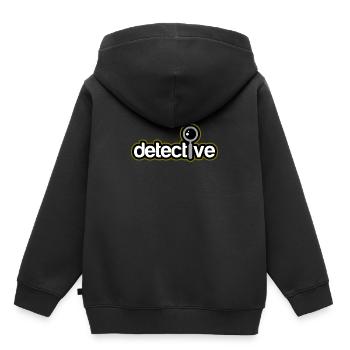 Detektiv Geschenk Mirkophone Lupe Kamera - Kinder Premium Organic Hoodie - Schwarz - Hinten - AI Model Kid Male (0cm)