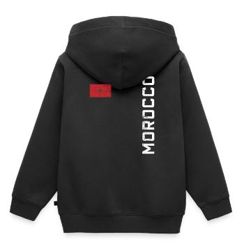 Maroc maroc - Sweat Premium à capuche enfant bio - noir - Dos - AI Model Kid Male (0cm)