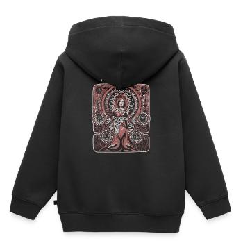 Tarot Karten Mystisch Alchemie Schicksal Hellsehen - Kinder Premium Organic Hoodie - Schwarz - Hinten - AI Model Kid Male (0cm)