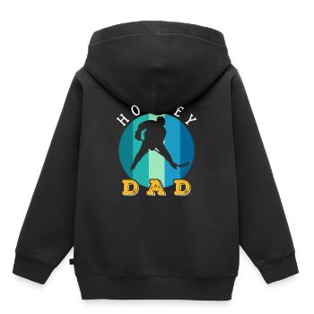 Hockey Dad Retro Style - Kids Premium Organic Hoodie - black - Back - AI Model Kid Male (0cm)