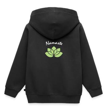 Namaste - Sweat Premium à capuche enfant bio - noir - Dos - AI Model Kid Male (0cm)