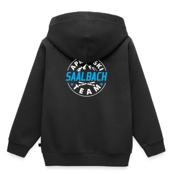 Apres Ski Saalbach Team Cadeau de vacances d'hiver - Sweat Premium à capuche enfant bio - noir - Dos - AI Model Kid Male (0cm)