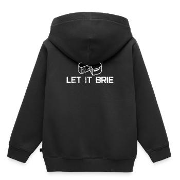 Brie Kaese Liebe Spruch Wortspiel - Kinder Premium Organic Hoodie - Schwarz - Hinten - AI Model Kid Male (0cm)