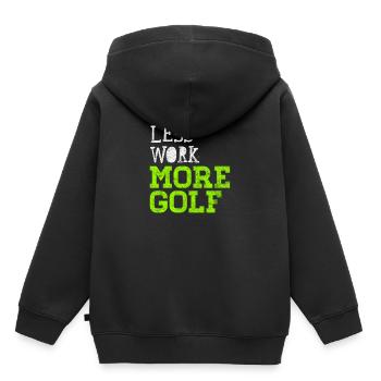 Golf - Kinder Premium Organic Hoodie - Schwarz - Hinten - AI Model Kid Male (0cm)