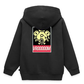 Le moteur V8 s'éteint! - Sweat Premium à capuche enfant bio - noir - Dos - AI Model Kid Male (0cm)