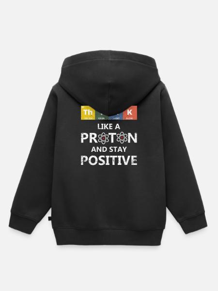 Wissenschaft Proton - Kinder Premium Organic Hoodie - Schwarz