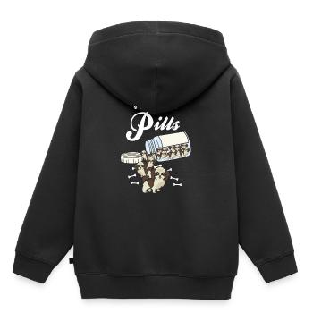 Shih Tzu Hundebesitzer Pillen Medizin Geschenk - Kinder Premium Organic Hoodie - Schwarz - Hinten - AI Model Kid Male (0cm)