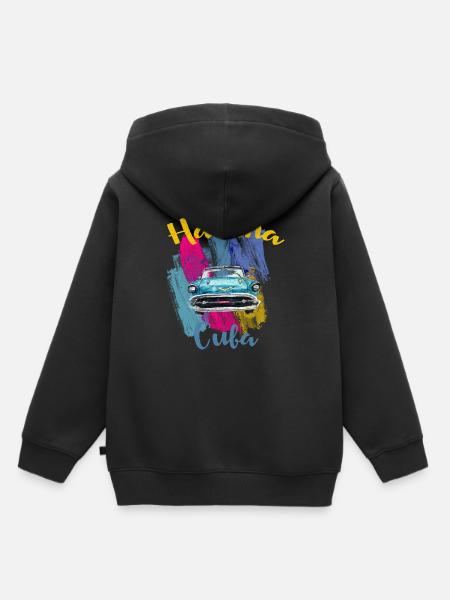 T-shirt Voiture classique Cuba La Havane Voiture ancienne I Cuba - Sweat Premium à capuche enfant bio - noir