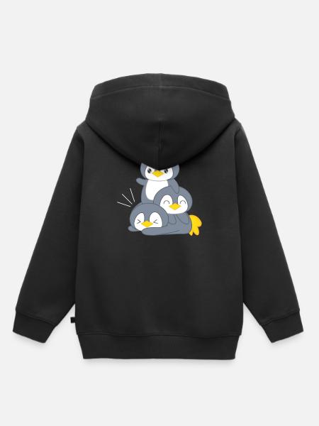Pinguin – Pinguine – Pinguinfan – Pinguinfamilie - Kinder Premium Organic Hoodie - Schwarz