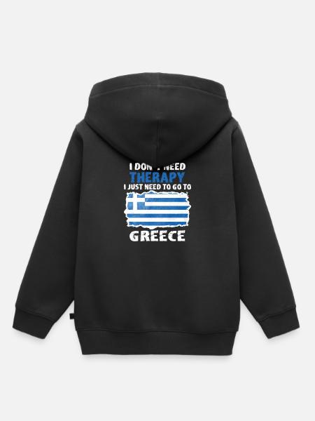 Griechenland - Kinder Premium Organic Hoodie - Schwarz