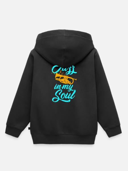 Jazz Musik - Kinder Premium Organic Hoodie - Schwarz