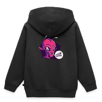 Alien - Kinder Premium Organic Hoodie - Schwarz - Hinten - AI Model Kid Male (0cm)