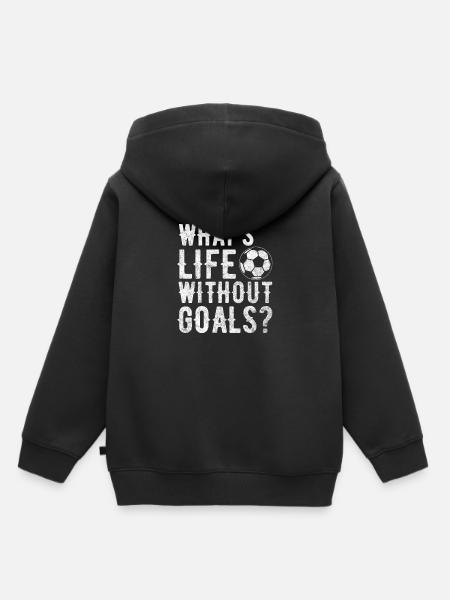Fußball - Kinder Premium Organic Hoodie - Schwarz