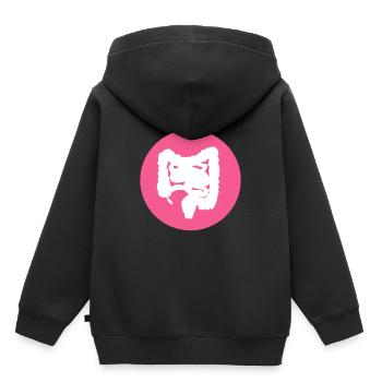 intestinal - Sweat Premium à capuche enfant bio - noir - Dos - AI Model Kid Male (0cm)
