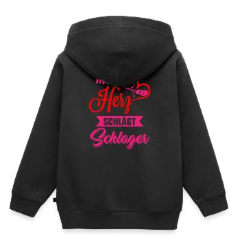 Schlager est ma vie Schlager Queen - Sweat Premium à capuche enfant bio - noir - Dos - AI Model Kid Male (0cm)