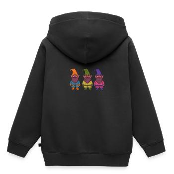 nains - Sweat Premium à capuche enfant bio - noir - Dos - AI Model Kid Male (0cm)