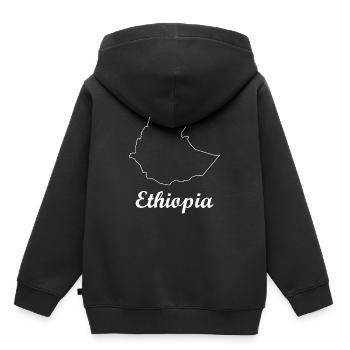 Ethiopia Ethiopia Map Map - Kids Premium Organic Hoodie - black - Back - AI Model Kid Male (0cm)