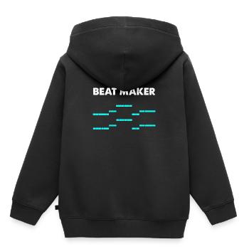 Beat Maker - Kinder Premium Organic Hoodie - Schwarz - Hinten - AI Model Kid Male (0cm)