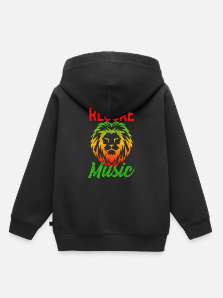 Reggae Musik - Kinder Premium Organic Hoodie - Schwarz