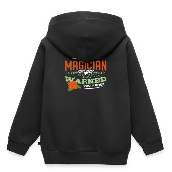 Magiciens Magicien Magicien Magicien Cadeau de sorcellerie - Sweat Premium à capuche enfant bio - noir - Dos - AI Model Kid Male (0cm)