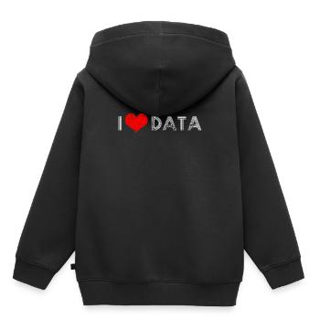 Informatique Mathématiques Données Statistiques - Sweat Premium à capuche enfant bio - noir - Dos - AI Model Kid Male (0cm)