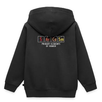 sarcasme - Sweat Premium à capuche enfant bio - noir - Dos - AI Model Kid Male (0cm)