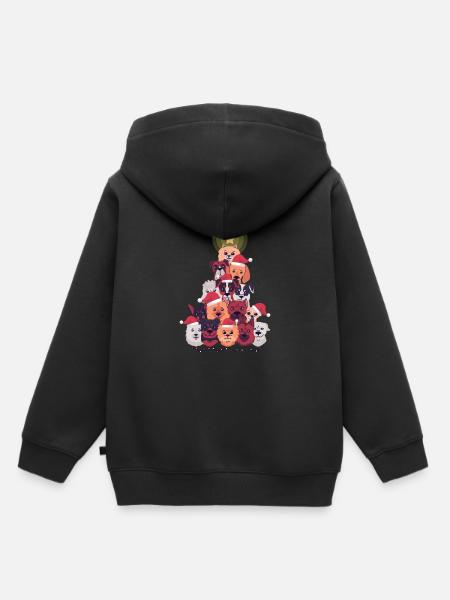 Dogs christmas - Hunde Weihnachten - Kinder Premium Organic Hoodie - Schwarz