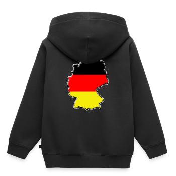 Drapeau de l'Allemagne - Sweat Premium à capuche enfant bio - noir - Dos - AI Model Kid Male (0cm)