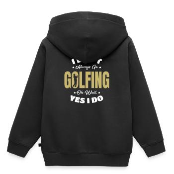 Golf Golfing Golf Course Gift Golfing Golf Quote - Kids Premium Organic Hoodie - black - Back - AI Model Kid Male (0cm)